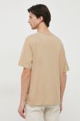 Бавовняна футболка Michael Kors чоловічий колір бежевий з аплікацією (3655847)