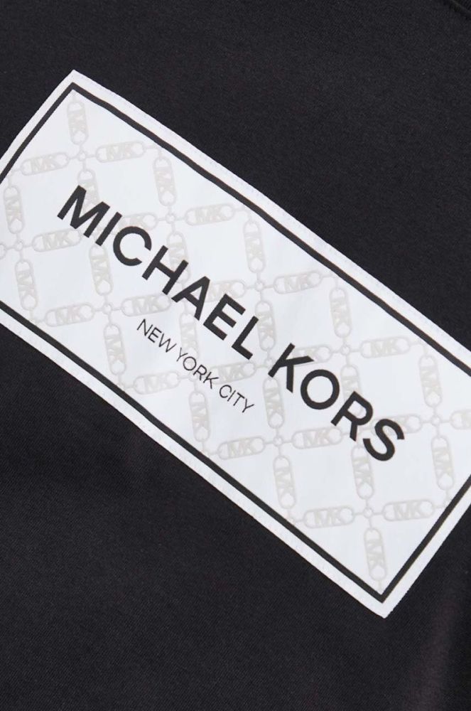 Бавовняна футболка Michael Kors чоловічий колір чорний з аплікацією (3655834) фото 5