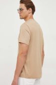 Бавовняна футболка Michael Kors чоловічий колір бежевий з аплікацією (3651889)