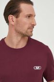 Бавовняна футболка Michael Kors чоловічий колір бордовий з аплікацією