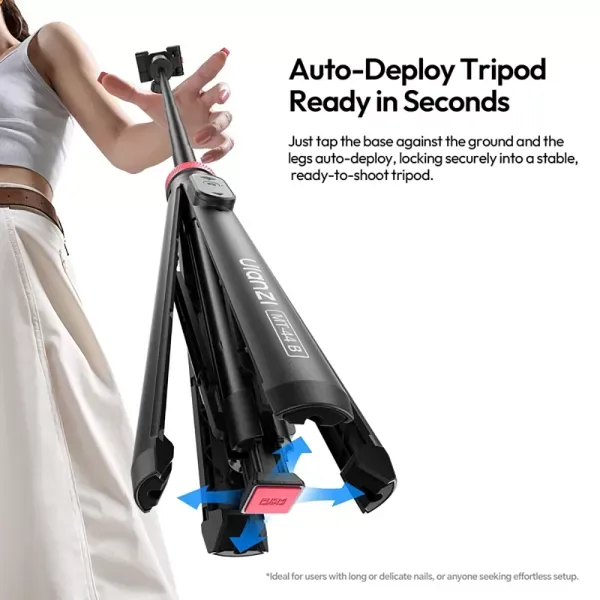 Монопод-штатив Ulanzi MT-44B 2 в 1 Selfie Stick Quadpod S056 Black (S056) фото 3