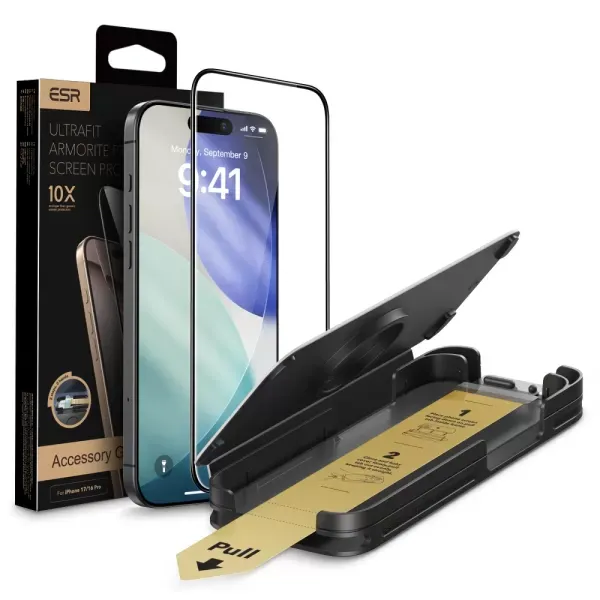 Преміум захисне скло ESR UltraFit Armorite Pro Screen Protector Black (by Corning™) для iPhone 17 Pro Max (1D89700202)