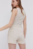 Шорти Answear Lab ECO жіночі колір бежевий гладкі висока посадка