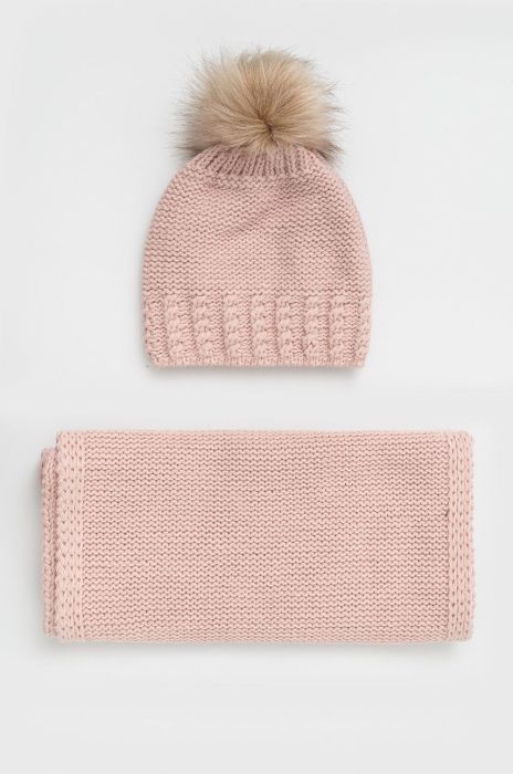 Шапка і снуд Answear Lab колір рожевий (2655214)