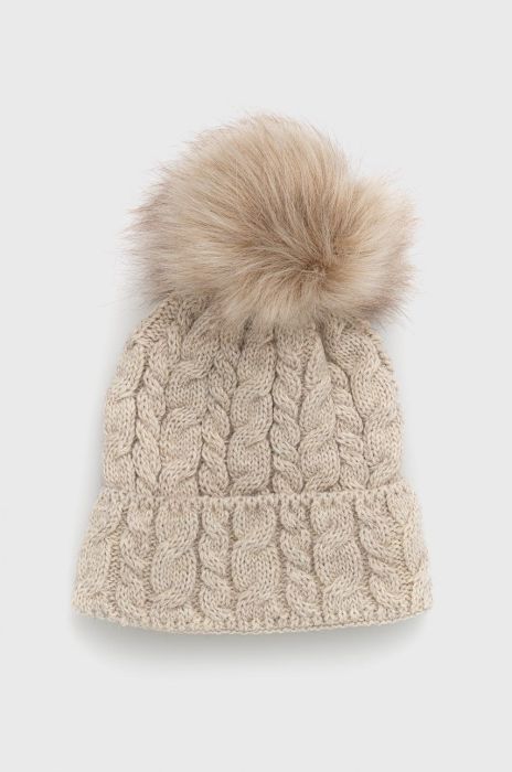 Шапка Answear Lab колір бежевий з товстого трикотажу (2645027)
