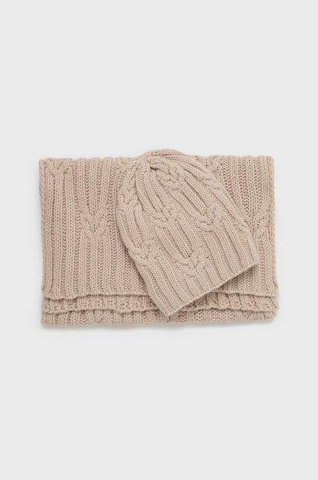 Шапка і шарф Answear Lab колір бежевий (2655226)