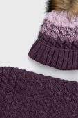 Шапка і снуд Answear Lab колір фіолетовий