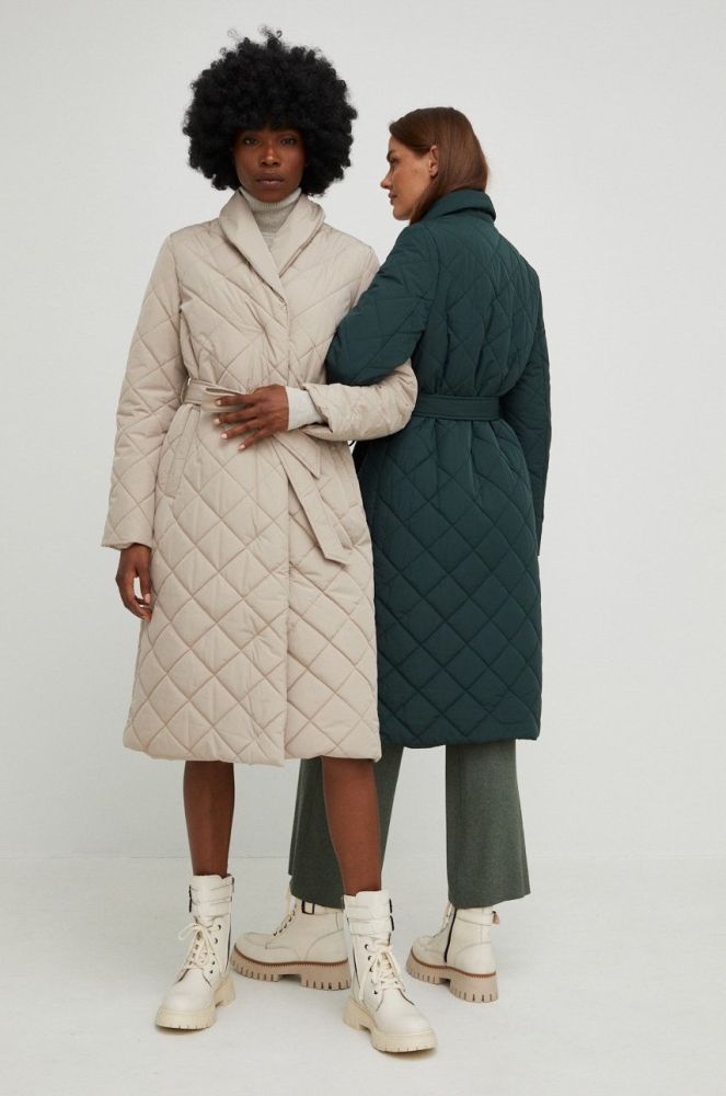 Куртка Answear Lab жіноча колір бежевий перехідна (2572868)