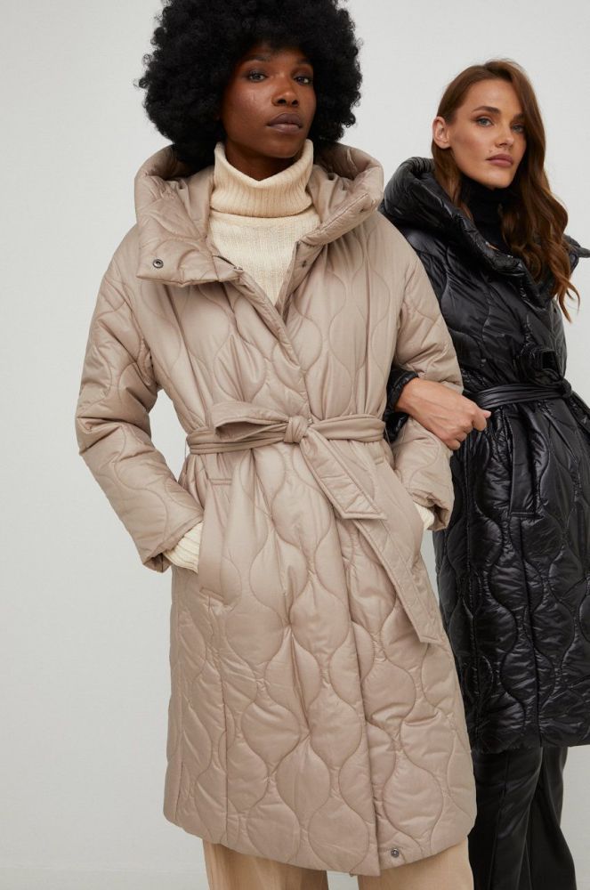 Куртка Answear Lab жіноча колір бежевий перехідна (2572912)
