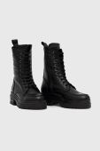 Шкіряні черевики Answear Lab жіночі колір чорний на плоскому ходу утеплене