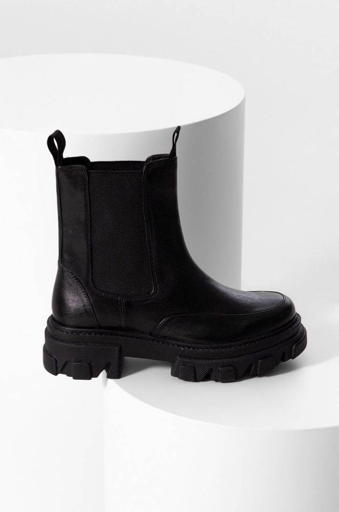 Шкіряні черевики Answear Lab жіночі колір чорний на платформі (2618528)