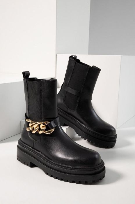 Шкіряні черевики Answear Lab жіночі колір чорний на платформі (2610476)