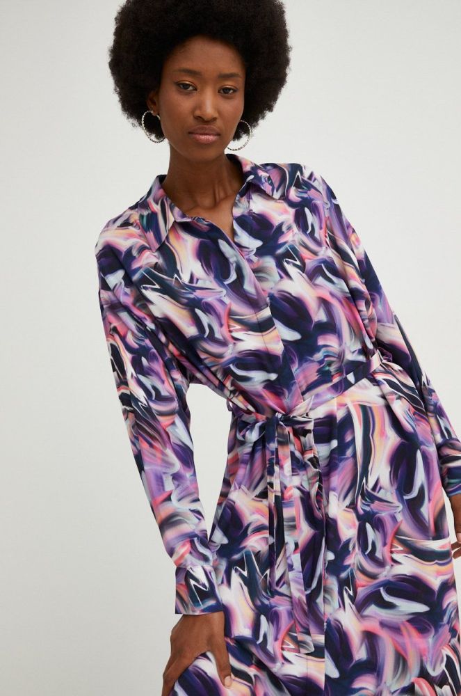 Сукня Answear Lab колір фіолетовий midi пряма (2737386)