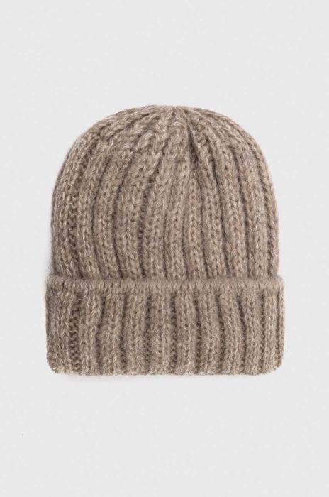 Шапка з вовною Answear Lab колір бежевий