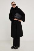 Вовняне пальто Answear Lab колір чорний перехідний oversize (3502028)