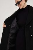 Вовняне пальто Answear Lab колір чорний перехідний oversize (3502028)