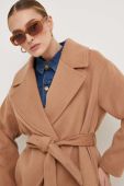 Вовняне пальто Answear Lab колір коричневий перехідний oversize (3501891)