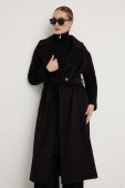 Вовняне пальто Answear Lab колір чорний перехідний oversize (3501896)