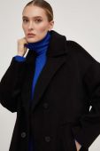 Вовняне пальто Answear Lab колір чорний перехідний oversize (3501906)