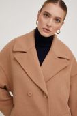 Вовняне пальто Answear Lab колір коричневий перехідний oversize (3501911)