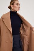 Вовняне пальто Answear Lab колір коричневий перехідний oversize (3501911)