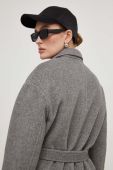 Вовняне пальто Answear Lab колір сірий перехідний oversize (3576288)