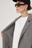 Вовняне пальто Answear Lab колір сірий перехідний oversize (3576288)