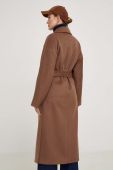 Вовняне пальто Answear Lab колір коричневий перехідний oversize (3501929)