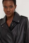 Шкіряна куртка Answear Lab X Лімітована колекція NO SHAME жіноча колір чорний перехідна (3539115)
