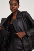 Шкіряна куртка Answear Lab X Лімітована колекція NO SHAME жіноча колір чорний перехідна (3539115)