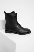 Шкіряні черевики Answear Lab жіночі колір чорний на плоскому ходу (3679809)