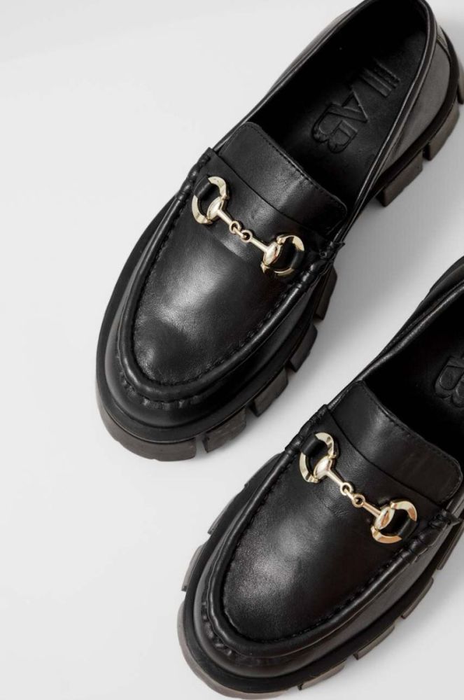 Шкіряні мокасини Answear Lab X Лімітована колекція NO SHAME жіночі колір чорний на платформі (3524978) фото 3