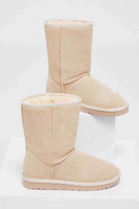 Замшеві чоботи Answear Lab колір бежевий (3525109)