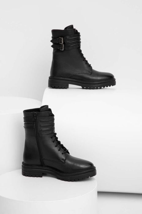 Шкіряні черевики Answear Lab жіночі колір чорний на платформі (3677009) Шкіряні черевики Answear Lab жіночі колір чорний на платформі (3677009)