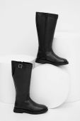 Шкіряні чоботи Answear Lab жіночі колір чорний на плоскому ходу (3677036)