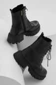 Шкіряні черевики Answear Lab X Лімітована колекція NO SHAME жіночі колір чорний на платформі (3452133)