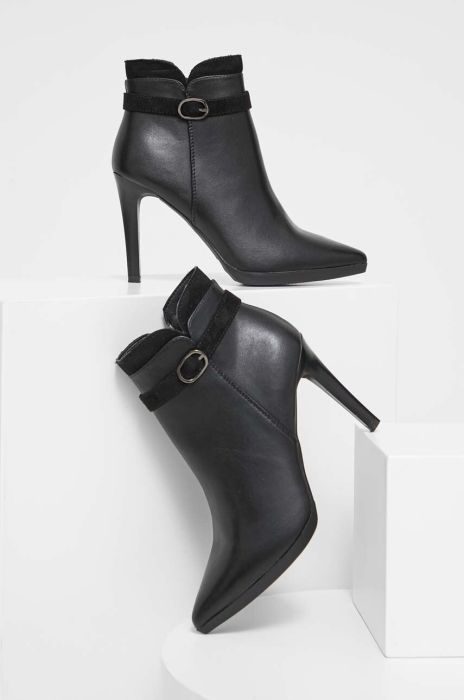 Черевики Answear Lab жіночі колір чорний на шпильці злегка утеплена (3603562)