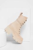 Шкіряні черевики Answear Lab жіночі колір бежевий каблук блок
