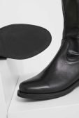 Шкіряні чоботи Answear Lab жіночі колір чорний на плоскому ходу (3603656)