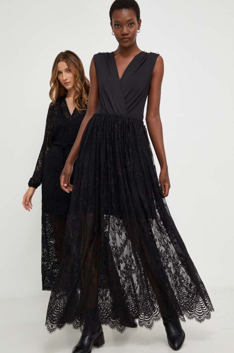 Спідниця Answear Lab X Лімітована колекція NO SHAME колір чорний maxi розкльошена (3539122)