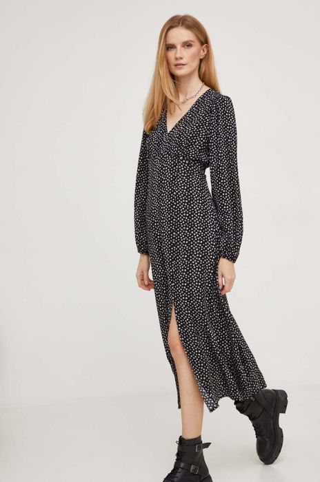 Сукня Answear Lab колір чорний midi пряма (3380215)