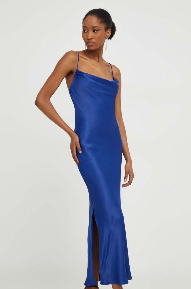Сукня Answear Lab колір синій maxi облягаюча