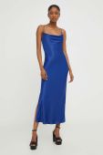 Сукня Answear Lab колір синій maxi облягаюча