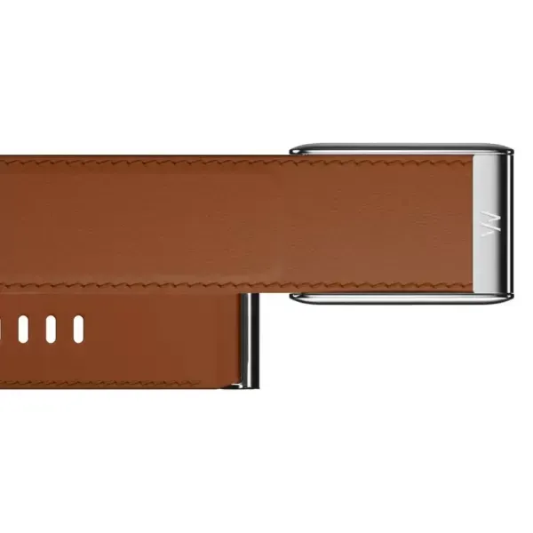 Шкіряний ремінець Whoop LeatherLuxe Band Straight Chestnut/Cream with Titanium (Size S) для WHOOP MG Life (810114362235) фото 2