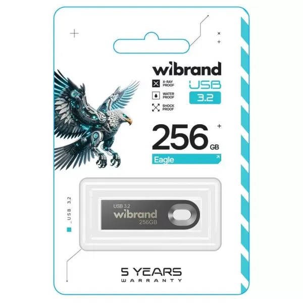 Флеш-накопичувач Wibrand Eagle USB 3.2 Gen 1 256GB Grey (WI3.2/EA256U10G) фото 3