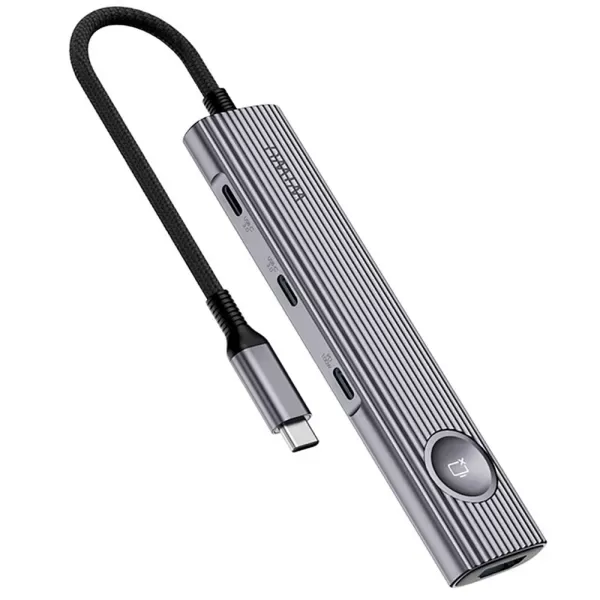 Адаптер WIWU Wi-HB001 Docking Station 8 в 1 USB-C Grey фото 2