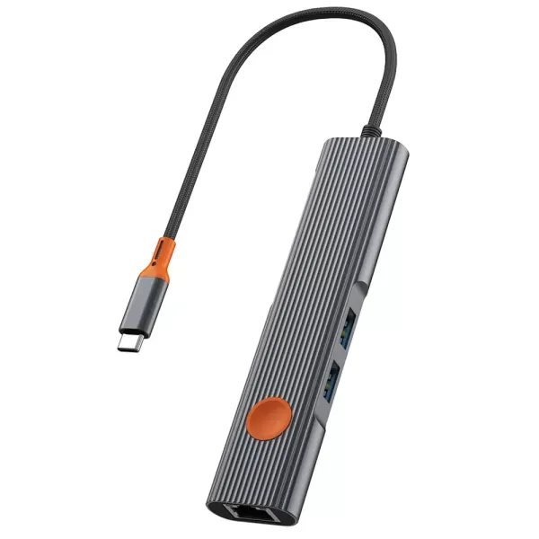 Адаптер WIWU Wi-HB005 Travel 5 в 1 USB-C Hub Gray фото 2