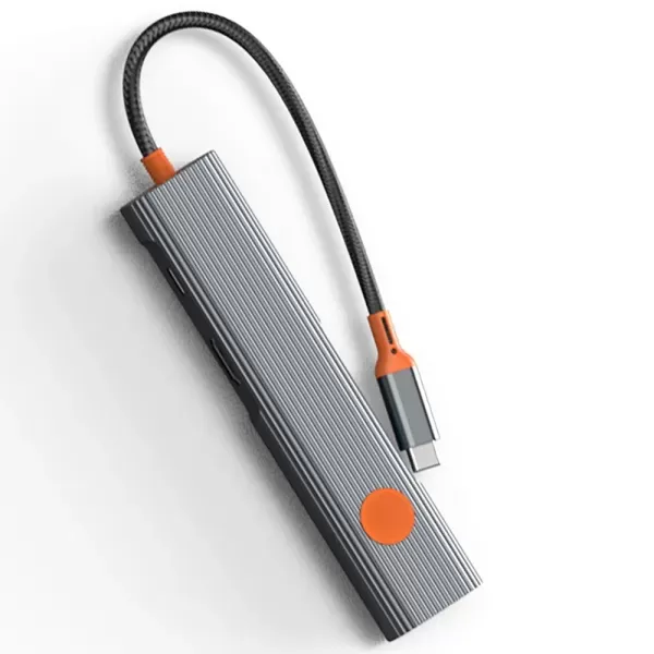 Адаптер WIWU Wi-HB005 Travel 5 в 1 USB-C Hub Gray фото 3