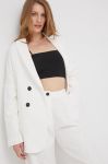 Піджак Answear Lab колір білий двобортний однотонна