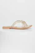 Шкіряні шльопанці Answear Lab Жіночі колір золотий (2972051)